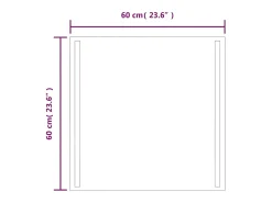 Espejo de baño LED 60x60 cm