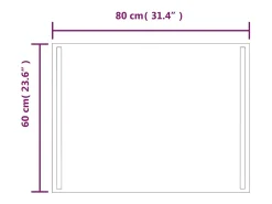 Espejo de baño LED 80x60 cm