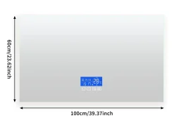 Espejo de baño LED 100x60 cm - Iluminación, Táctil, Antivaho, Reloj, Temperatura, Regulable
