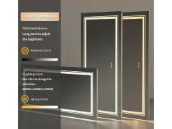 Espejo de baño LED 120x80cm espejo de pared rectangular luz antivaho 120x80cm