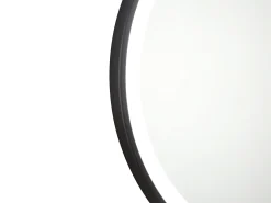 Espejo de baño luminoso redondo con LEDs negro - Ancho 80 x Alt. 80 cm - NUMEA