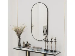 Espejo de baño ovalado moderno espejo de pared vertical u horizontal 100x50cm