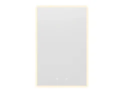 Espejo de baño rectangular con luz antivaho - 50 x 80 cm - MASUA