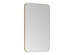 Espejo de baño rectangular con borde dorado, 50x80cm, DEMETRIA
