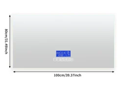 Espejo de baño redondo de 80 x 100 cm - LED, Bluetooth, temperatura, antivaho, iluminación, táctil, 6 ajustes
