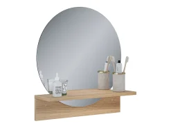 Espejo de baño roble dorado 50x15x54.5 elyra