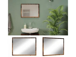 Espejo de baño roble rústico 45x2x60 kiko