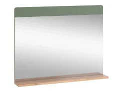 Espejo de baño roble verde/dorado 80.1x12x62 izan