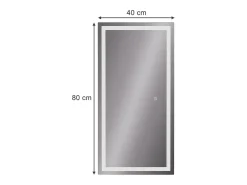 Espejo de baño vidrio 80x40x2.8 miral