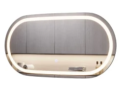 Espejo de baño vidrio 80x40x2.8 miral