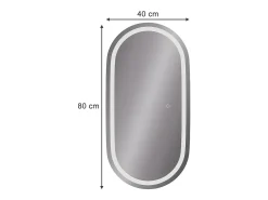 Espejo de baño vidrio 80x40x2.8 miral
