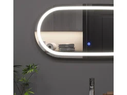 Espejo de baño vidrio 80x40x2.8 miral