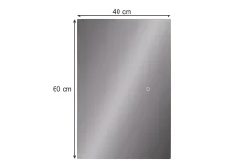 Espejo de baño vidrio 60x40x2.8 miral