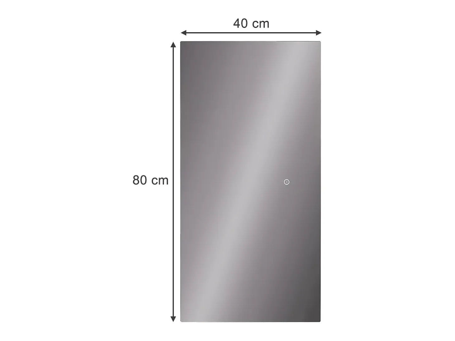Espejo de baño vidrio 80x40x2.8 miral