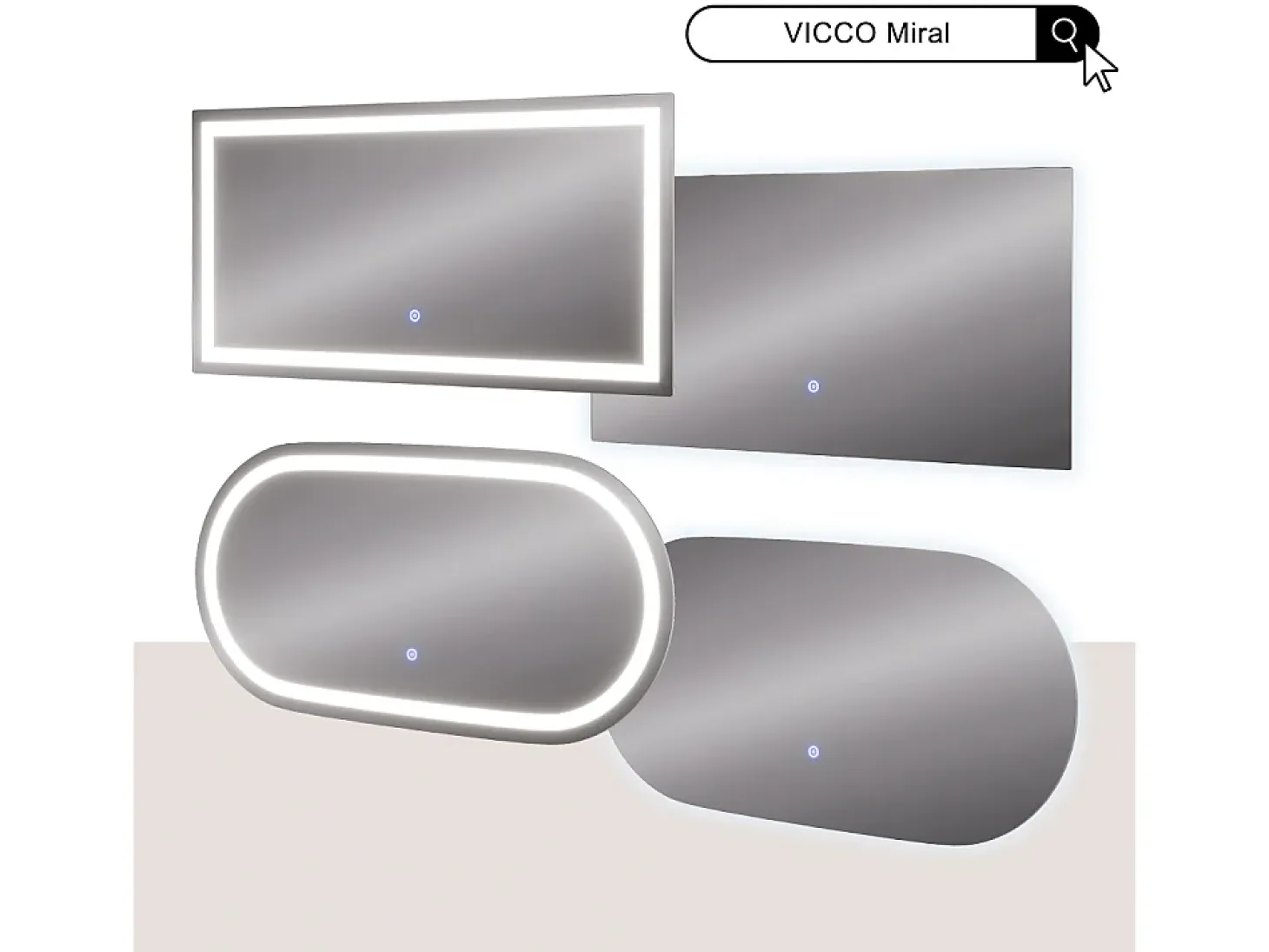 Espejo de baño vidrio 80x40x2.8 miral