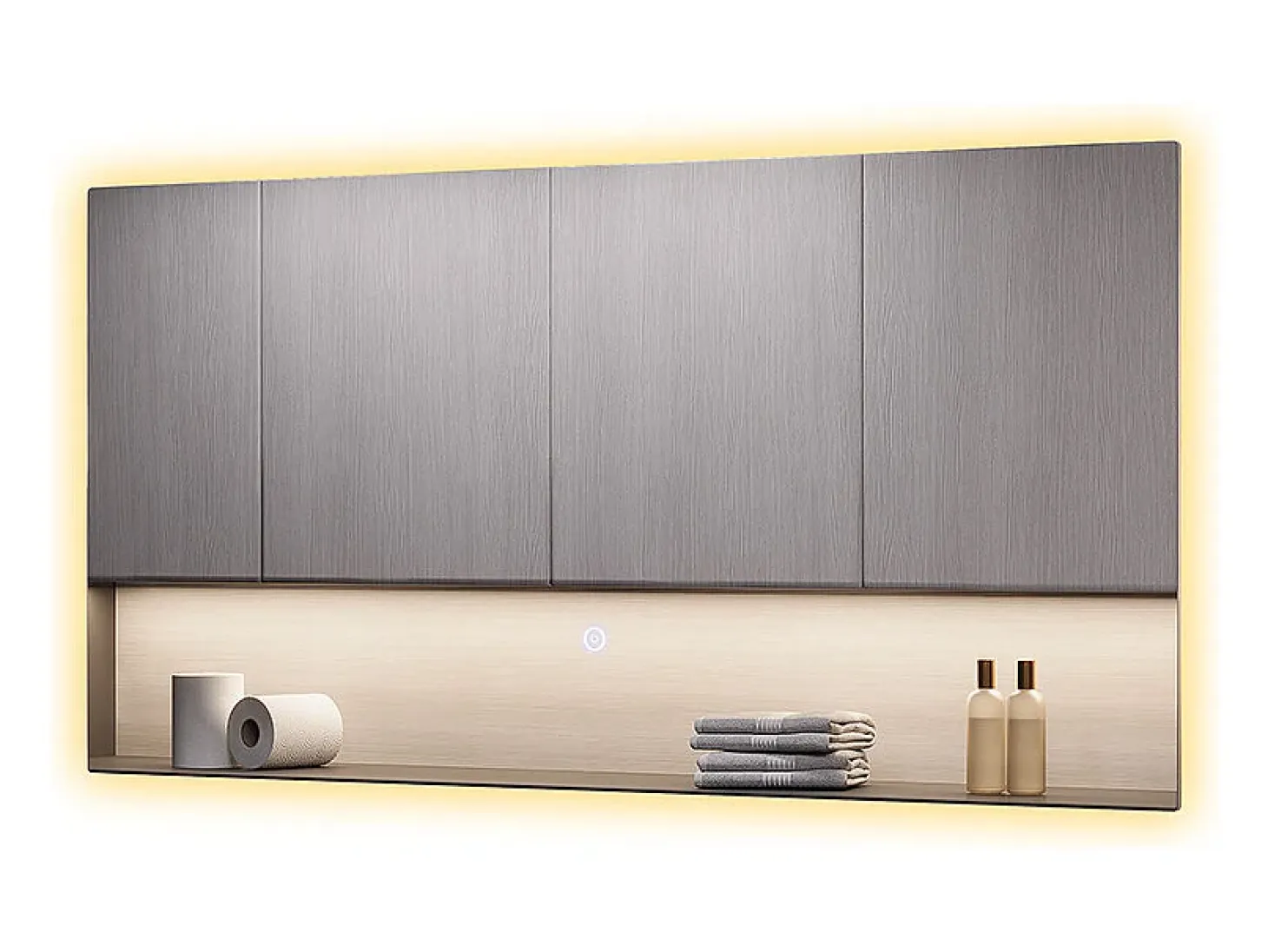 Espejo de baño vidrio 80x40x2.8 miral