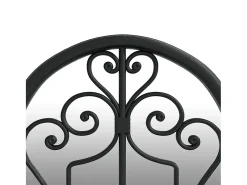 Espejo de jardín hierro negro para uso exterior 70x30 cm ES803817