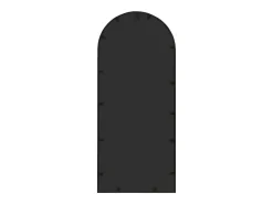 Espejo de jardín hierro negro para uso exterior 100x45 cm ES908157