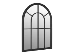 Espejo de jardín hierro negro para exterior 60x45 cm ES832191