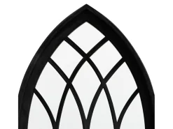 Espejo de jardín hierro negro para exterior 70x30 cm ES949725