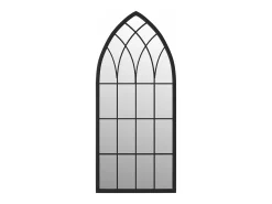 Espejo de jardín negro hierro para exterior 100x45 cm ES529444