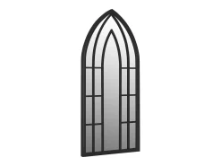 Espejo de jardín negro hierro para exterior 100x45 cm ES255172