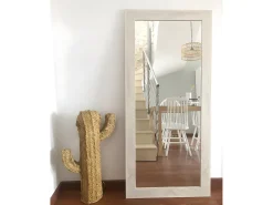 Espejo de madera color beige de 60x80cm - SAND - DECOWOOD