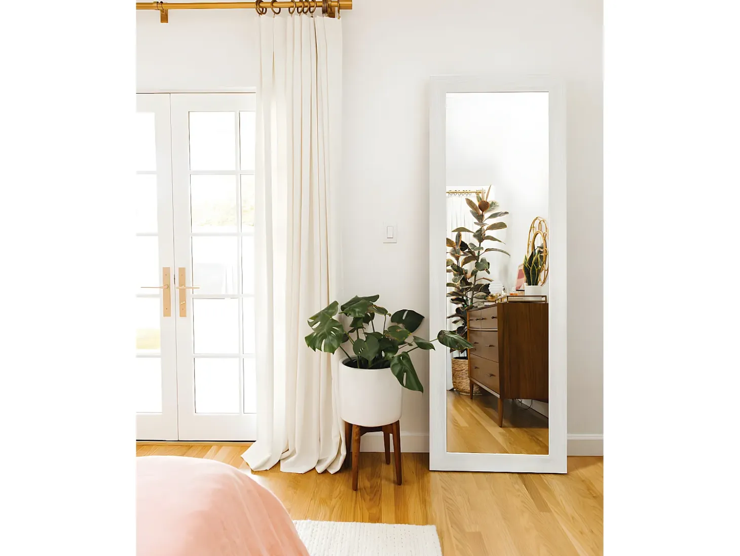 Espejo de madera color blanco de 54x154cm - EIRA - DECOWOOD