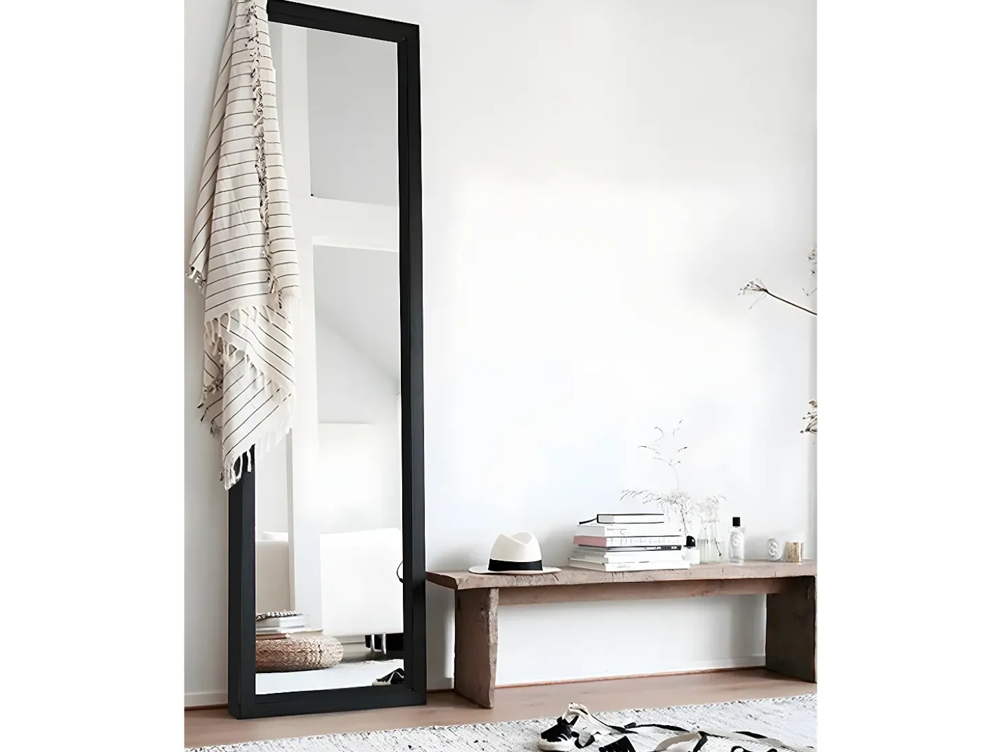 Espejo de madera color negro de 59x79cm - NÜI BOLD - DECOWOOD