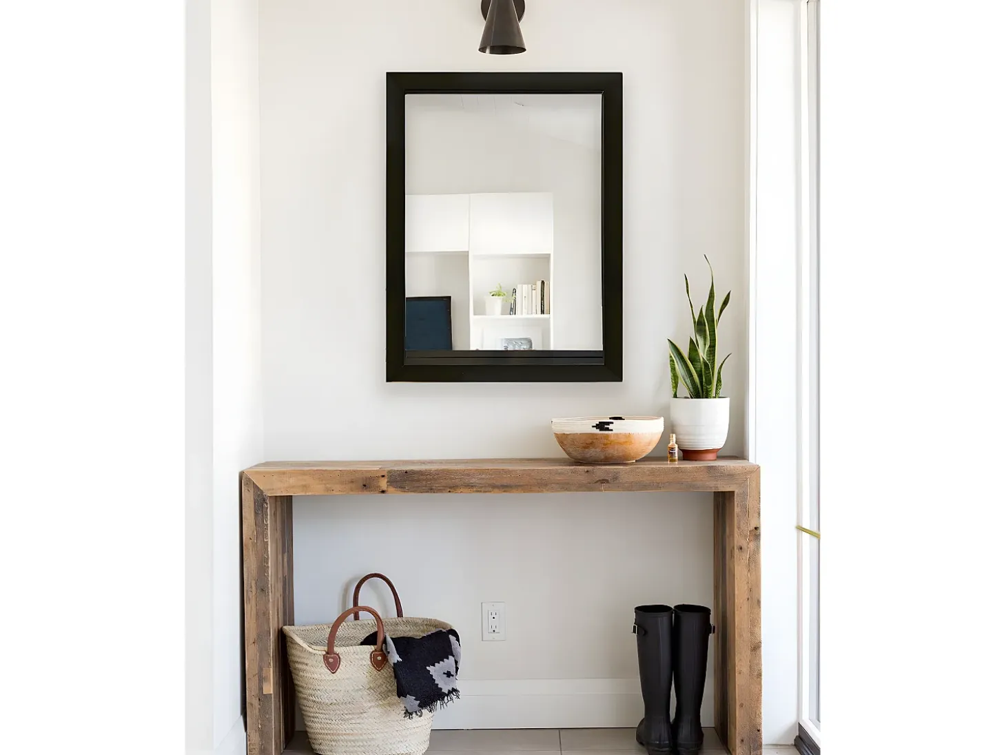 Espejo de madera color negro de 59x79cm - NÜI BOLD - DECOWOOD