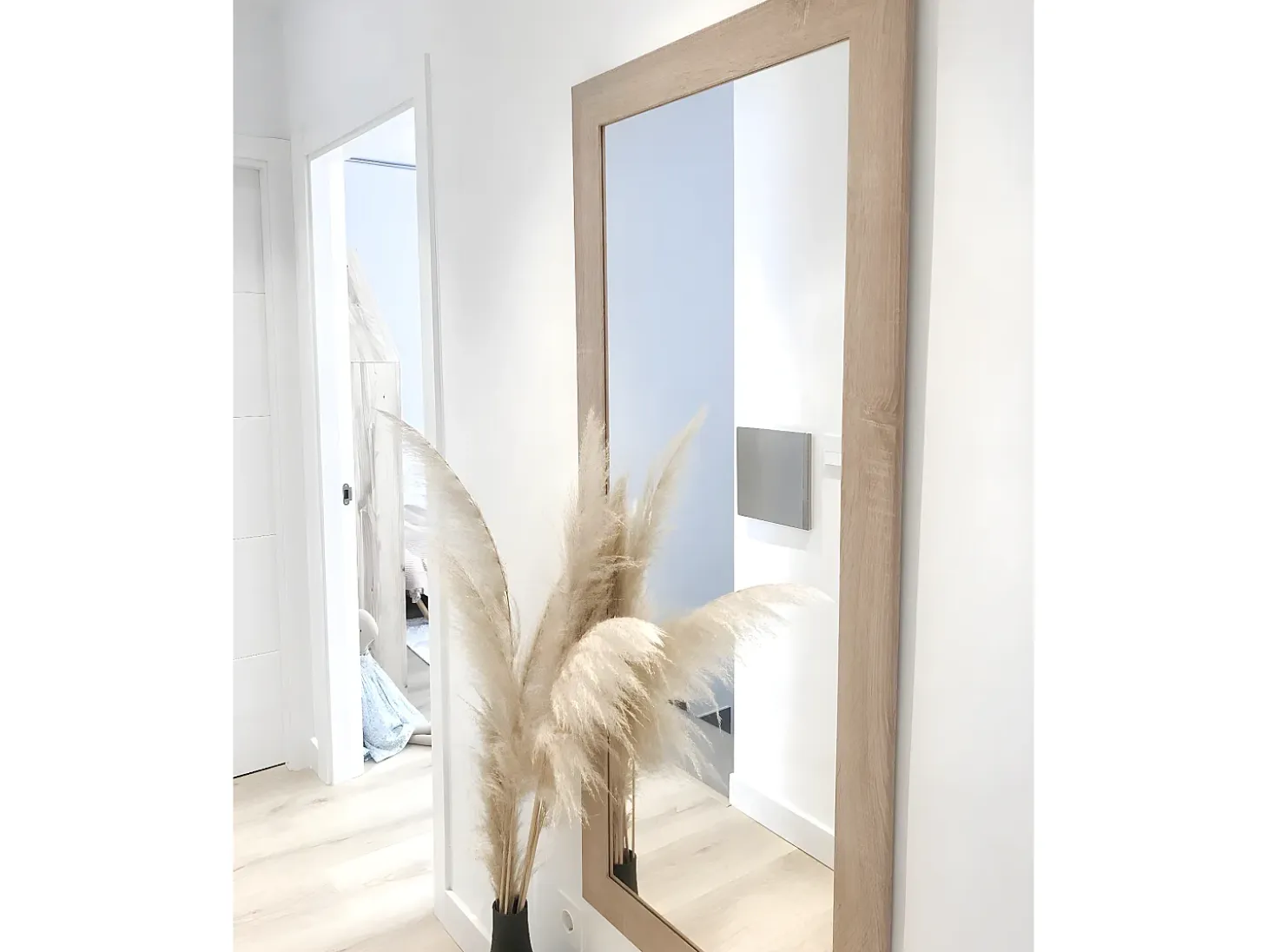 Espejo de madera color roble oscuro de 70x150cm - TERRA - DECOWOOD