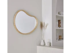 Espejo de madera de abeto decorativo de pared, 85cm natural