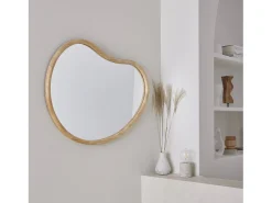 Espejo de madera de abeto decorativo de pared, 95cm natural