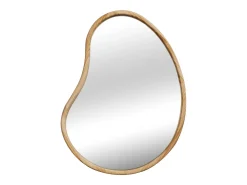 Espejo de madera de abeto decorativo de pared, 65cm natural