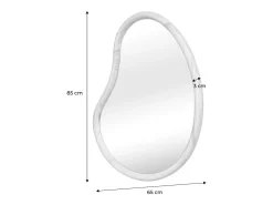 Espejo de madera de abeto decorativo de pared, 85cm nogal