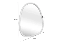 Espejo de madera de abeto decorativo de pared, 55cm nogal