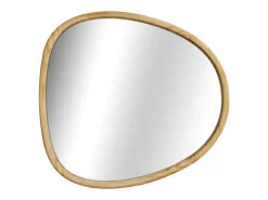 Espejo de madera de abeto decorativo de pared, 75cm natural