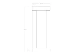 Espejo de madera maciza tono roble oscuro de 165x65cm - IZAL - DECOWOOD