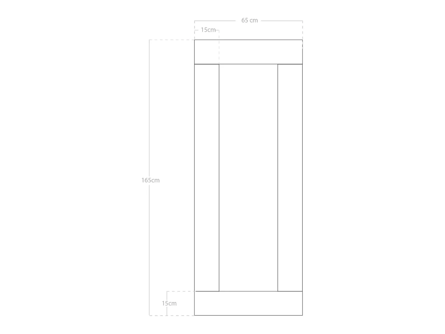 Espejo de madera maciza tono blanco de 165x65cm - IZAL - DECOWOOD