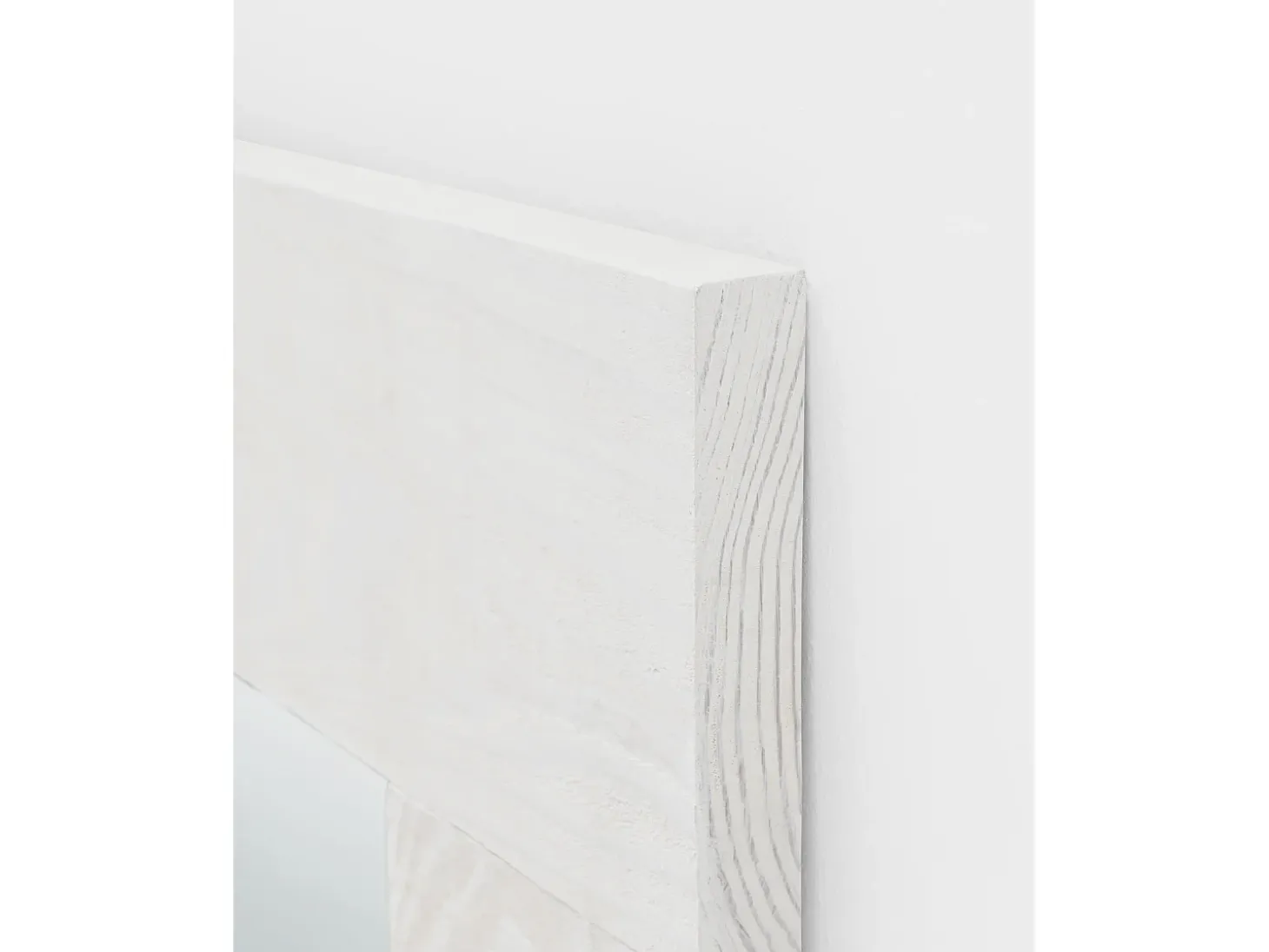 Espejo de madera maciza tono blanco de 165x65cm - IZAL - DECOWOOD