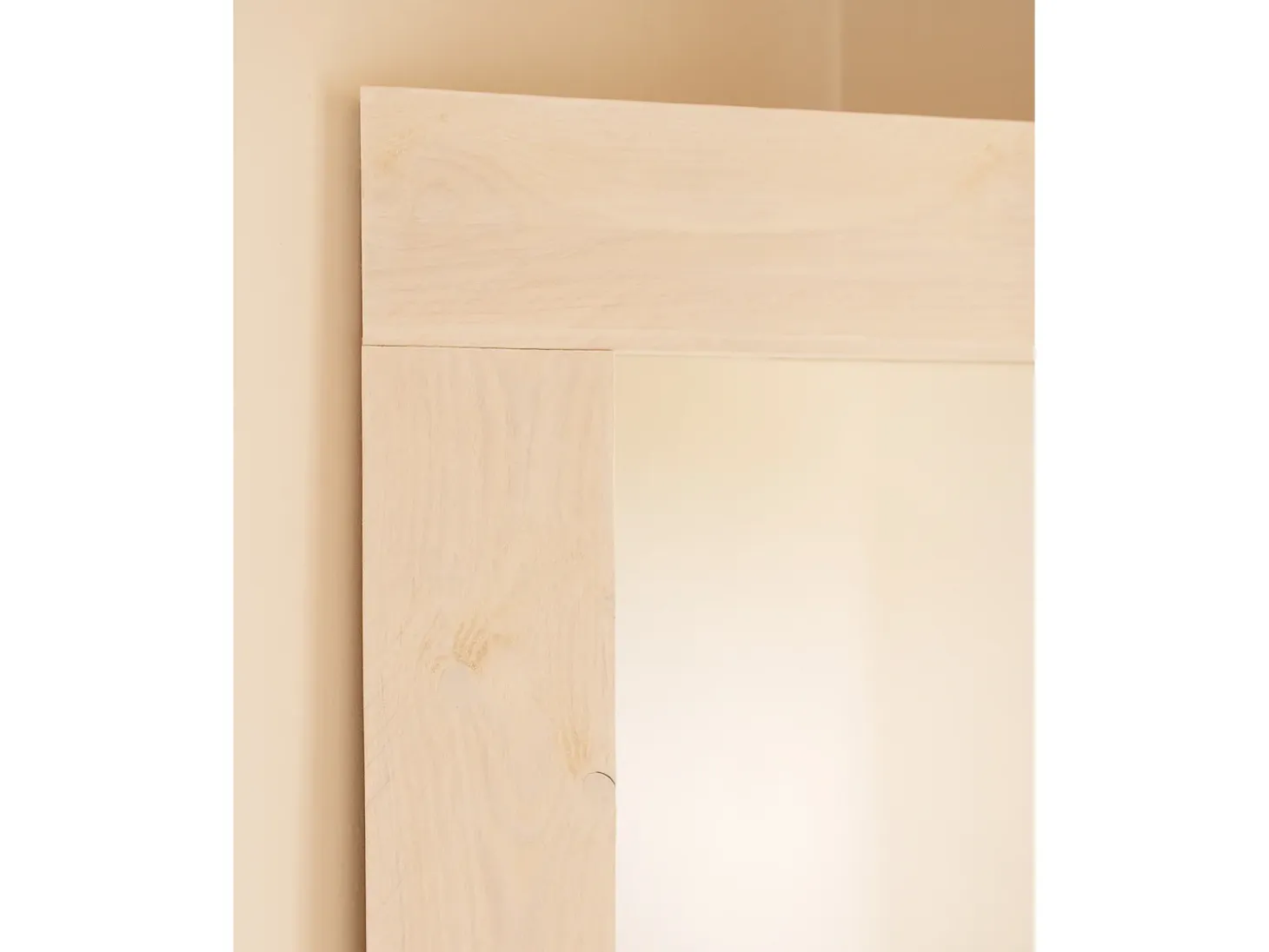 Espejo de madera maciza tono blanco de 165x65cm - IZAL - DECOWOOD