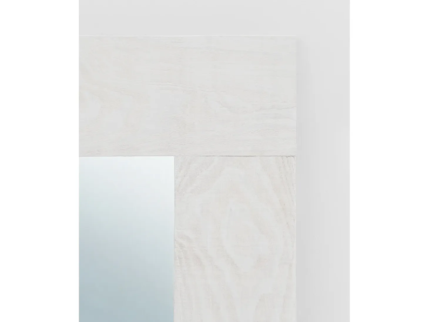Espejo de madera maciza tono blanco de 165x65cm - IZAL - DECOWOOD
