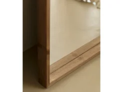 Espejo de madera maciza tono roble oscuro de 160x80cm - WALLS - DECOWOOD