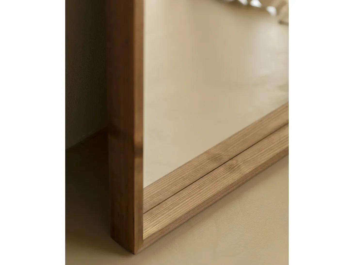 Espejo de madera maciza tono roble oscuro de 160x80cm - WALLS - DECOWOOD
