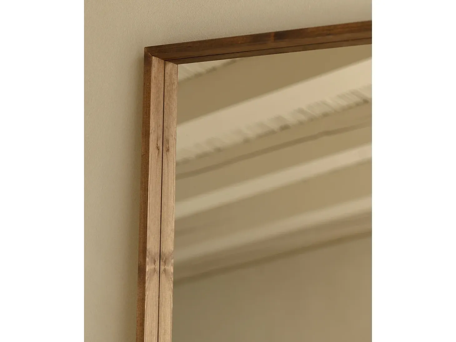 Espejo de madera maciza tono roble oscuro de 160x80cm - WALLS - DECOWOOD