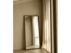 Espejo de madera maciza tono roble oscuro de 160x80cm - WALLS - DECOWOOD