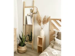Espejo de madera maciza tono natural de 45x180cm - STAIRS - DECOWOOD