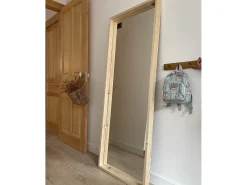 Espejo de madera maciza tono natural de 160x80cm - WALLS - DECOWOOD