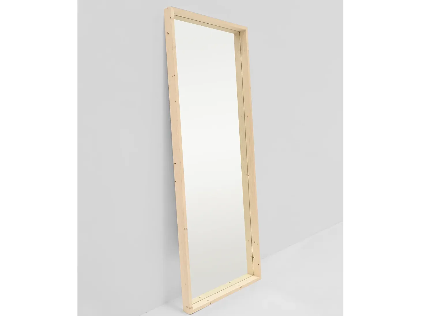 Espejo de madera maciza tono natural de 160x80cm - WALLS - DECOWOOD
