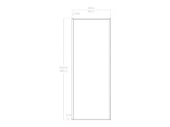 Espejo de madera maciza tono natural de 160x80cm - WALLS - DECOWOOD
